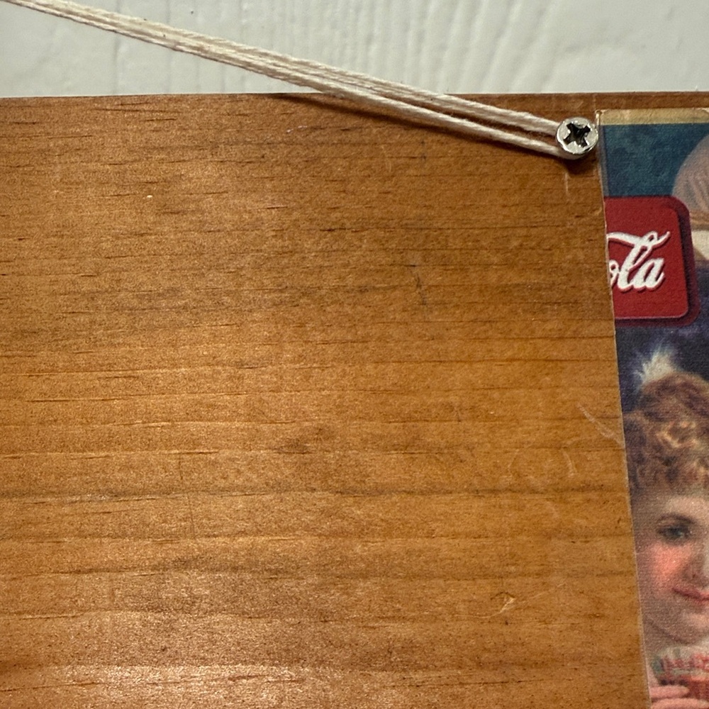 Coca Cola Retro Wall Hook with Red and Brown Accents - Picture 7 of 9